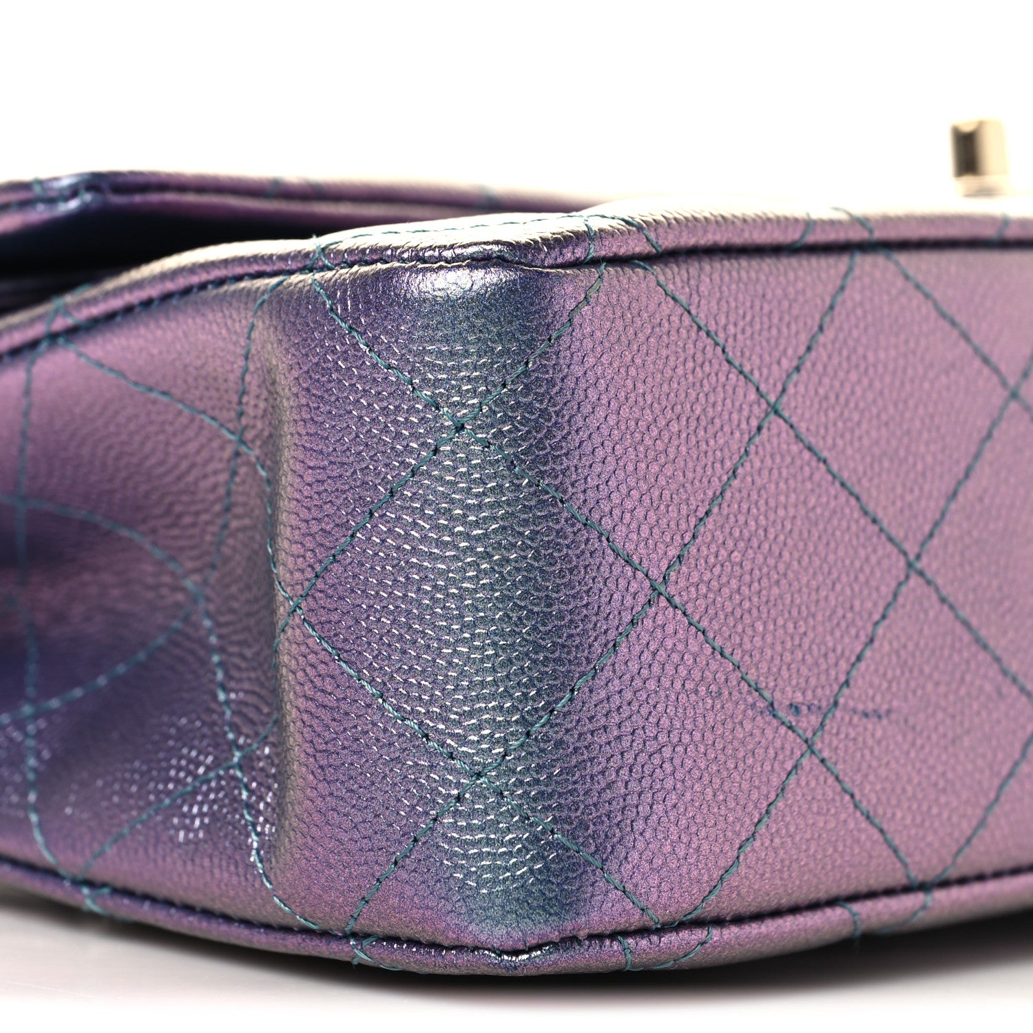 Chanel Iridescent Caviar Quilted Medium Double Flap Purple 9 of 11