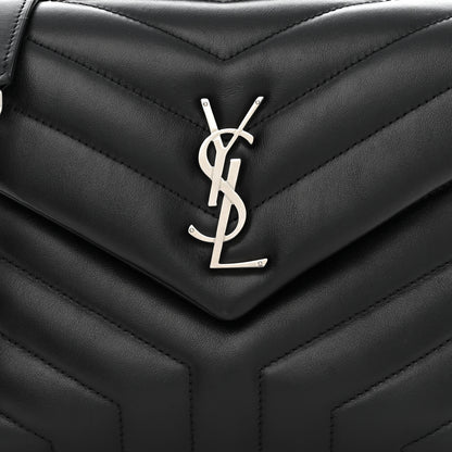 Saint Laurent Calfskin Y Quilted Monogram Small Loulou Chain Satchel Black 8 of 12