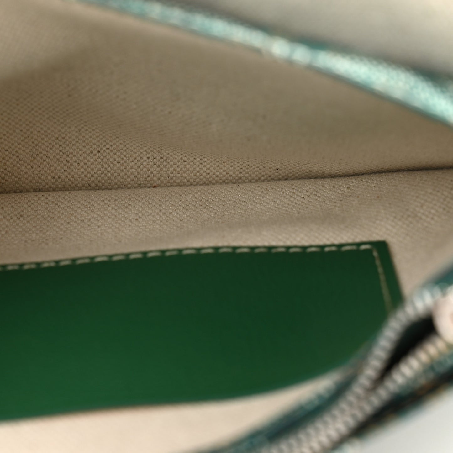Goyardine Plumet Wallet Clutch Green