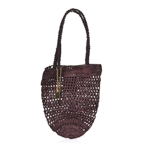 Raffia Small Summer Banana Tote Kohl Brown