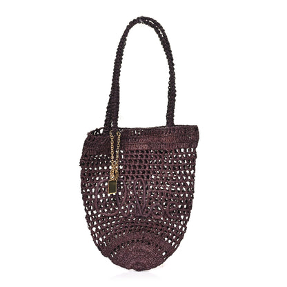 Chloe Raffia Small Summer Banana Tote Kohl Brown 1 of 9