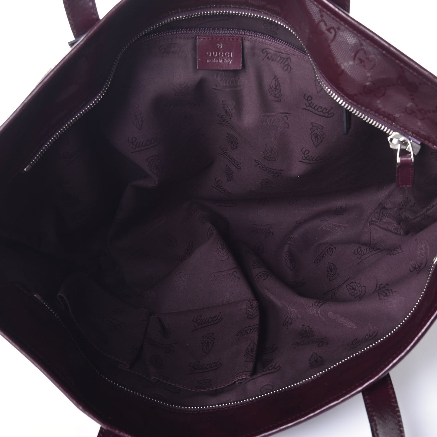 Imprime Monogram Medium Zippered Tote Bordeaux