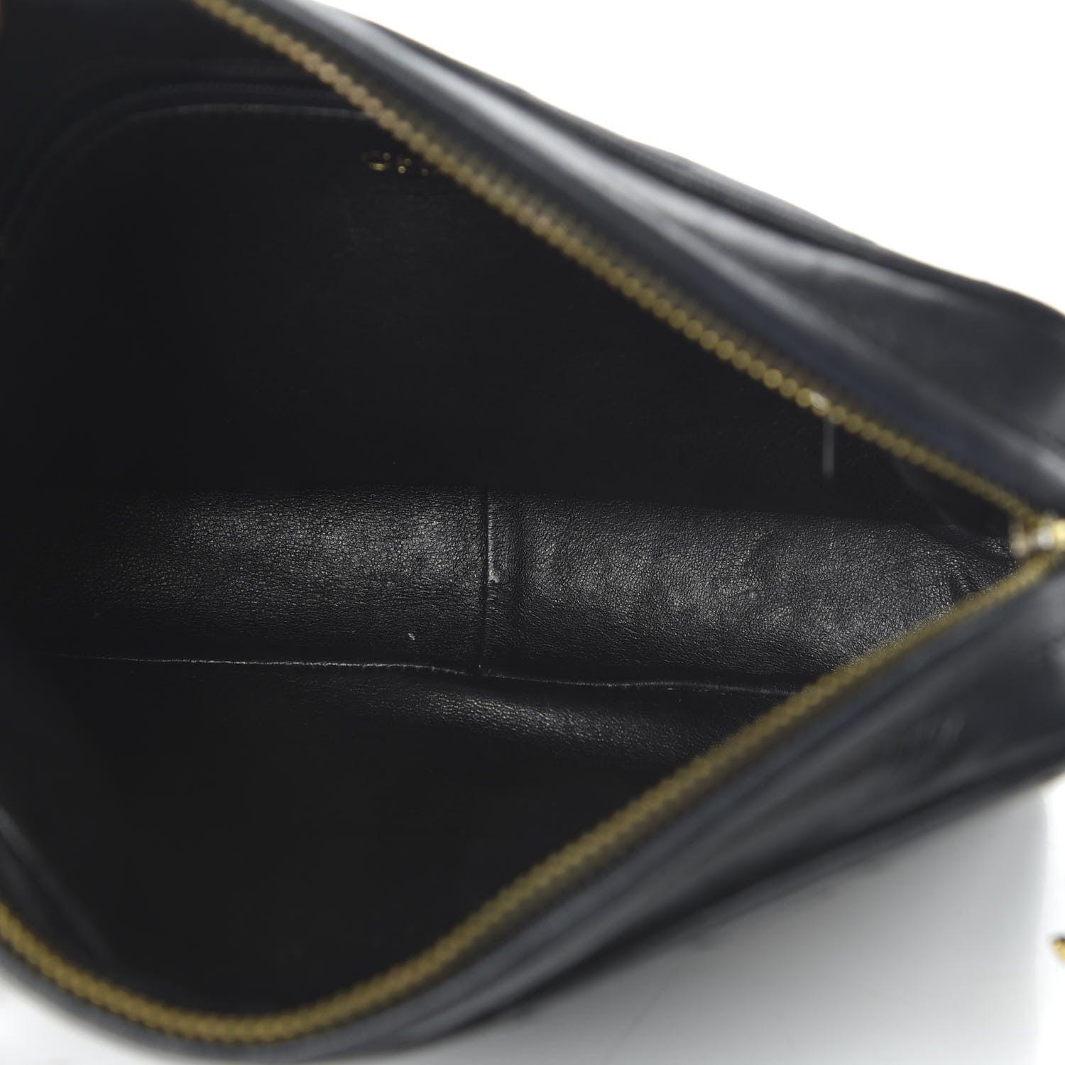 Chanel Lambskin Chevron Quilted Camera Case Black 5 of 10