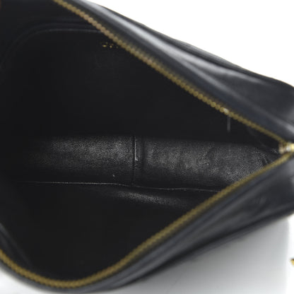 Chanel Lambskin Chevron Quilted Camera Case Black 5 of 10