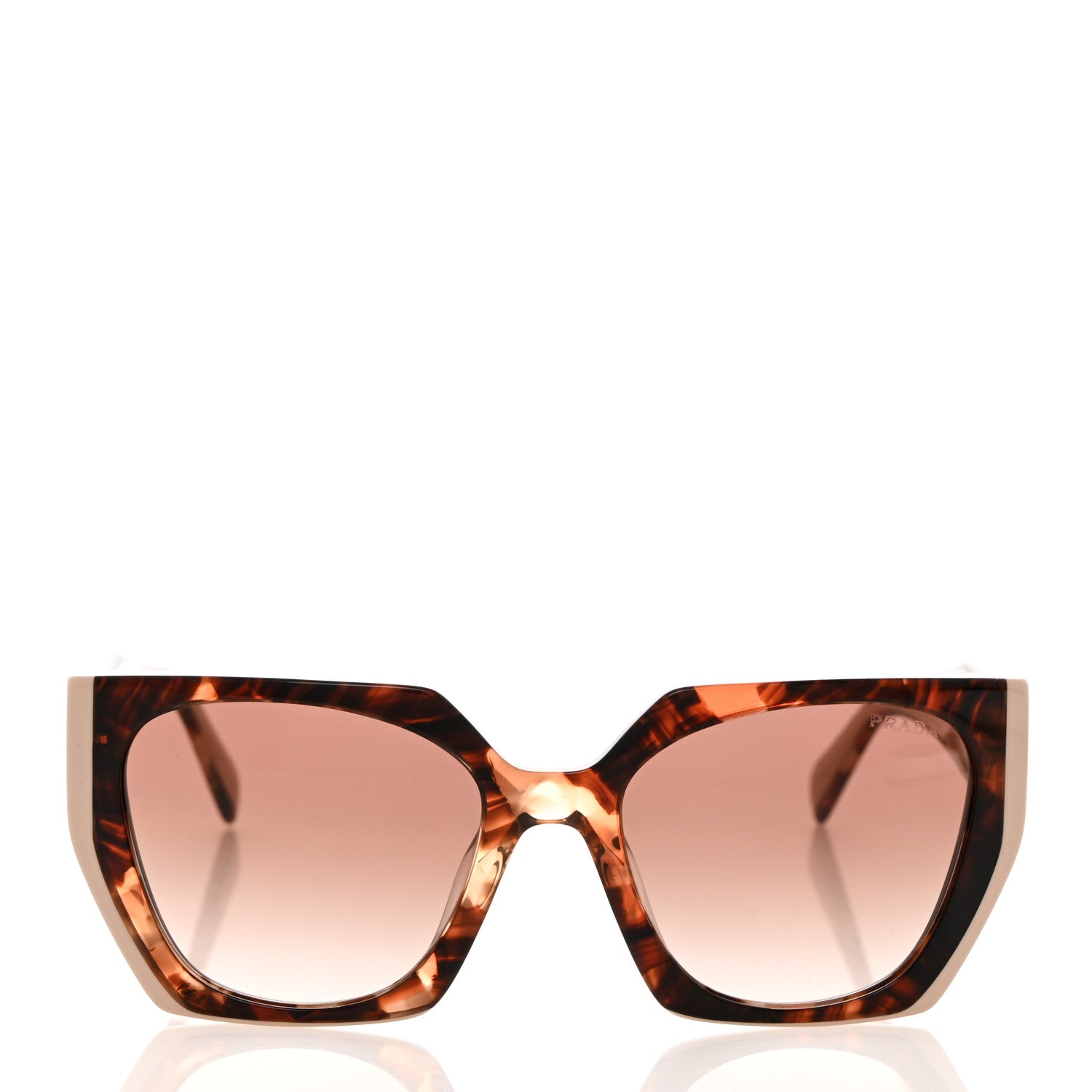 Prada Acetate Sunglasses SPR 15W Tortoise Caramel Powder 2 of 8