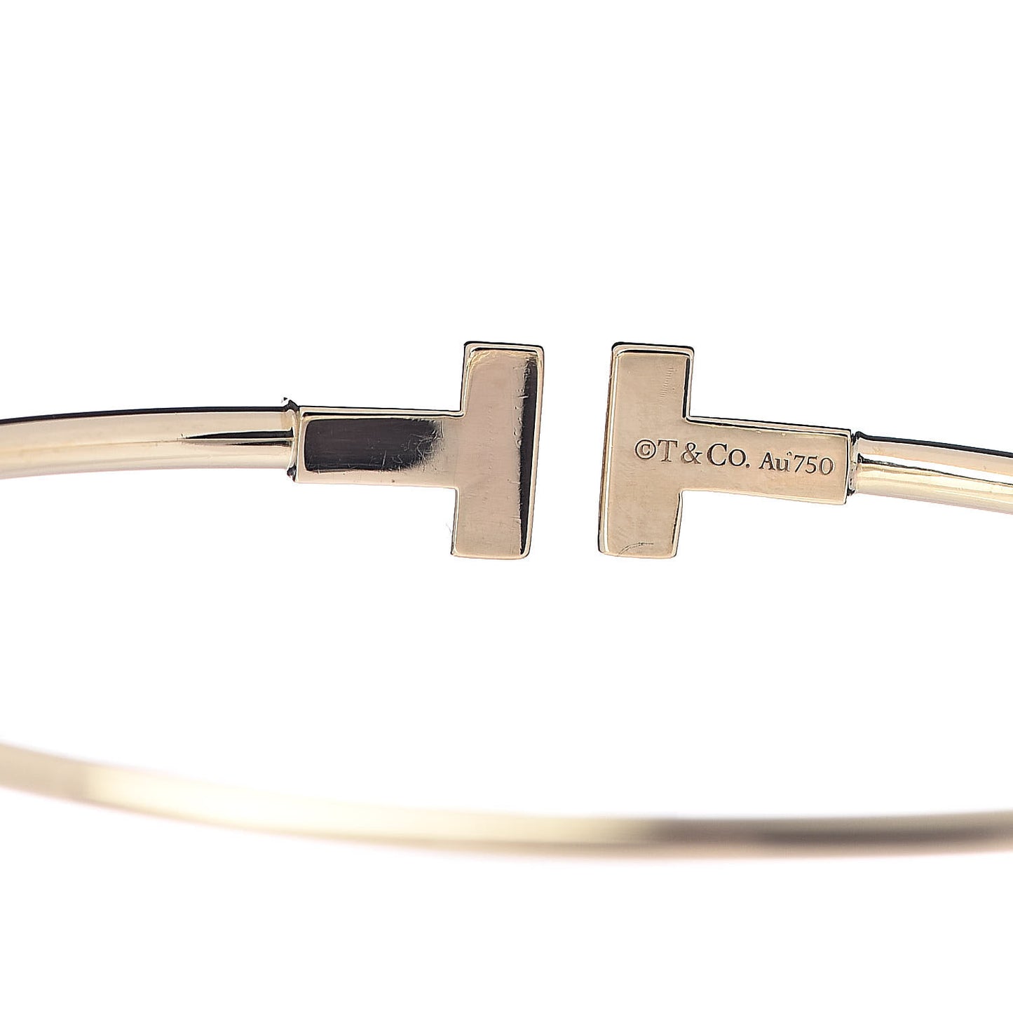 18K Yellow Gold Narrow T Wire Bracelet