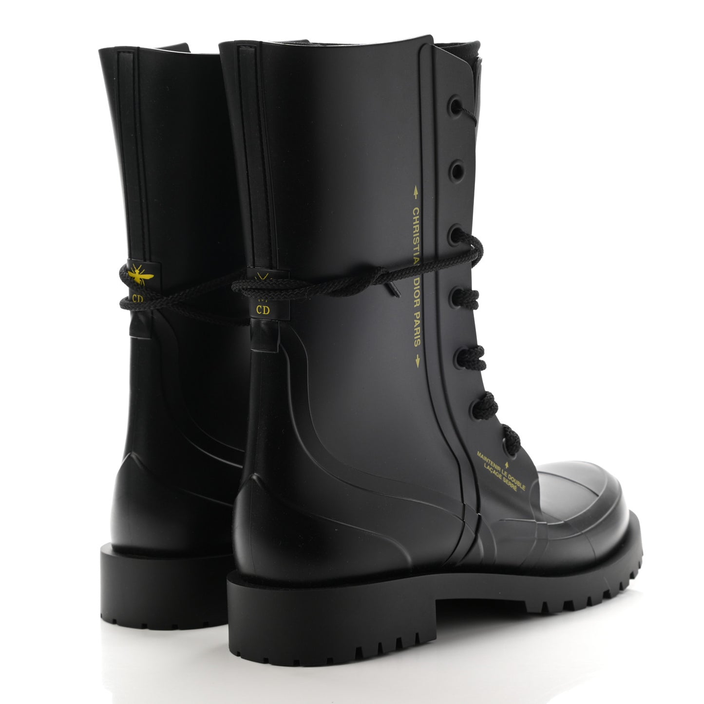 Rubber Diorcamp Low Boots 41 Black