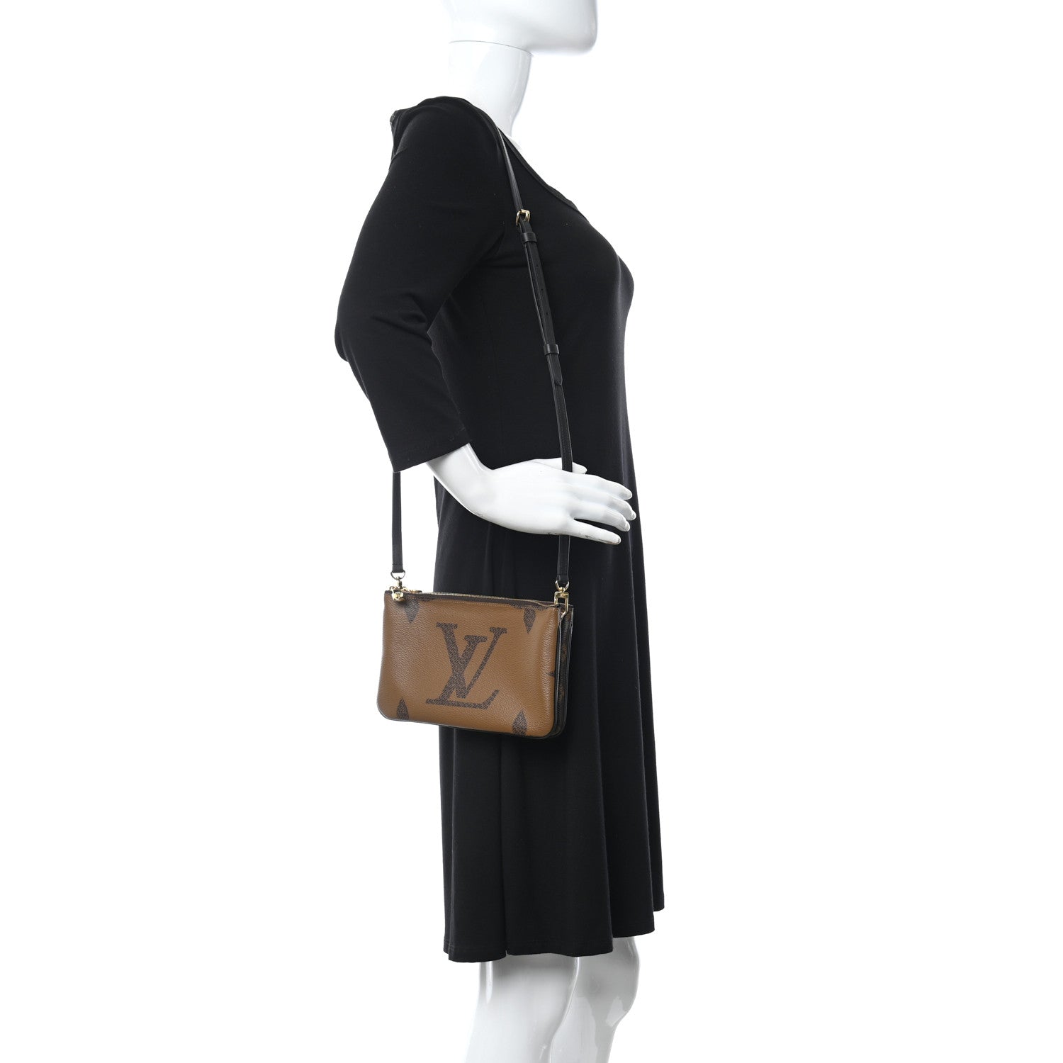 Louis Vuitton Reverse Monogram Giant Double Zip Pochette 2 of 10