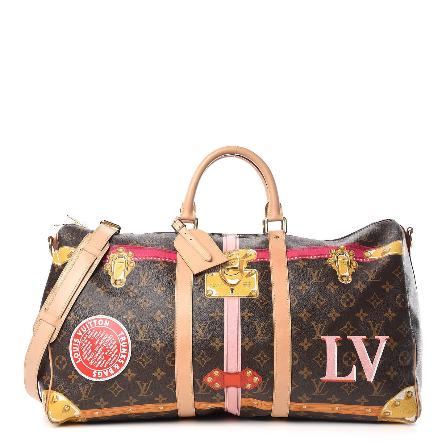 Monogram Summer Trunks Keepall Bandouliere 50