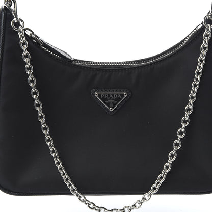 Prada Nylon Re-Edition 2005 Shoulder Bag Black 9 of 10