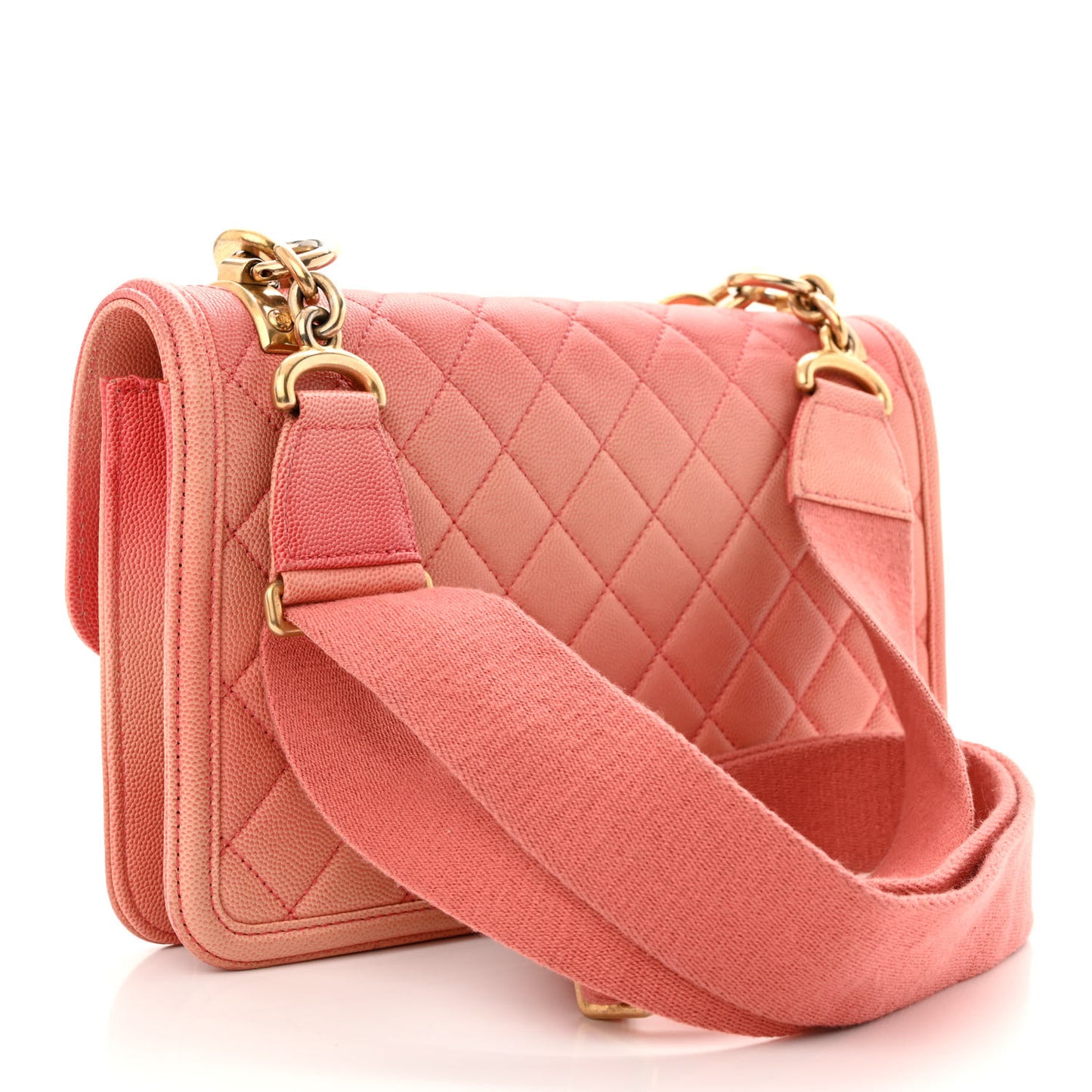 Caviar Quilted Medium Sunset On The Sea Flap Coral