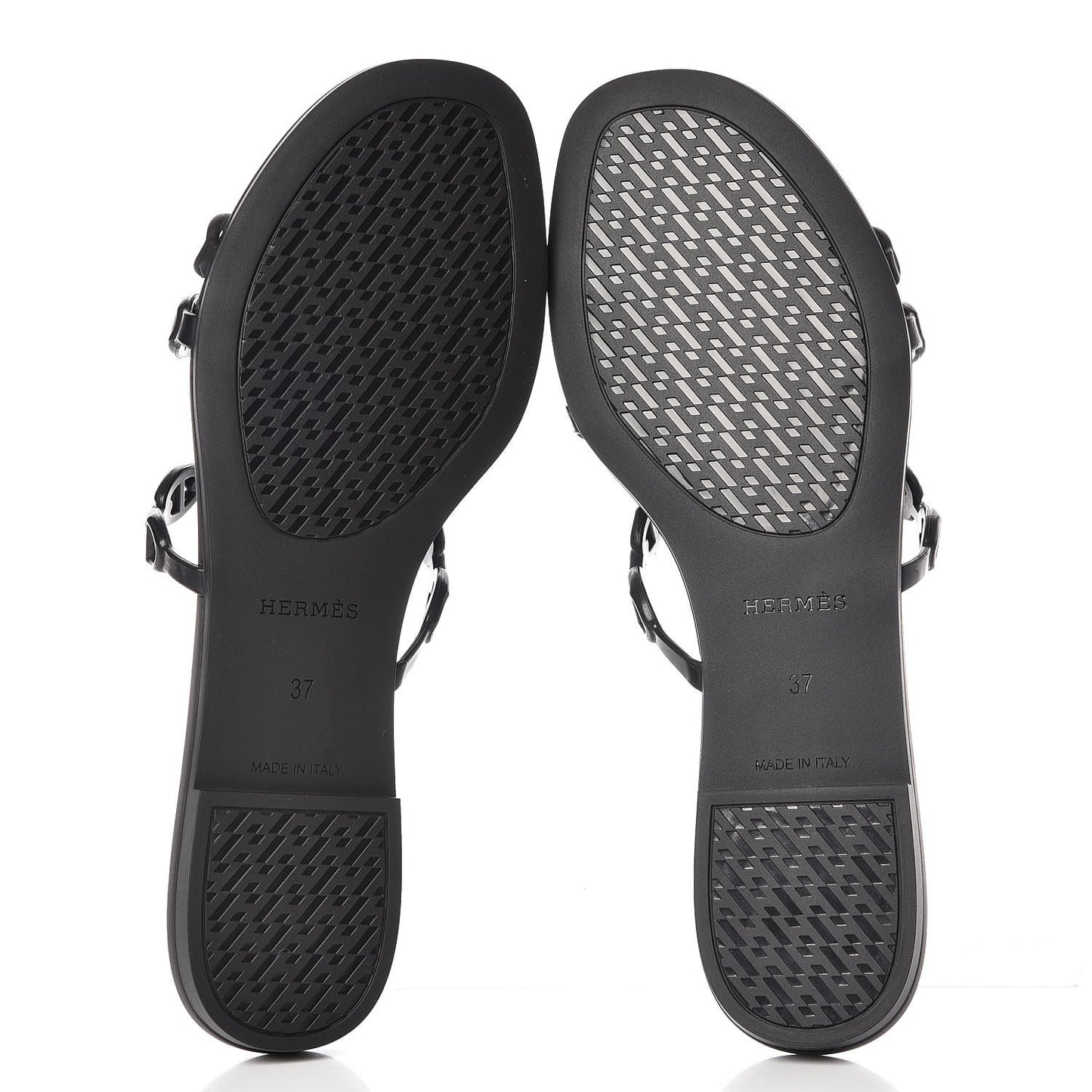 Rubber Chaine d'Ancre Rivage Sandals 37 Black