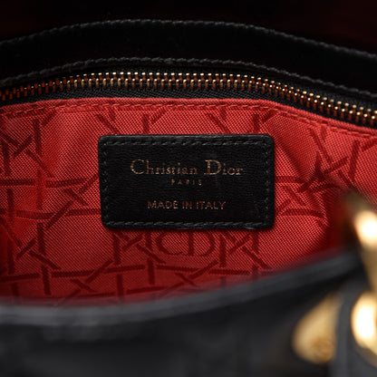 Christian Dior Lambskin Cannage Small Jeweled Lady Dior Black 8 of 9