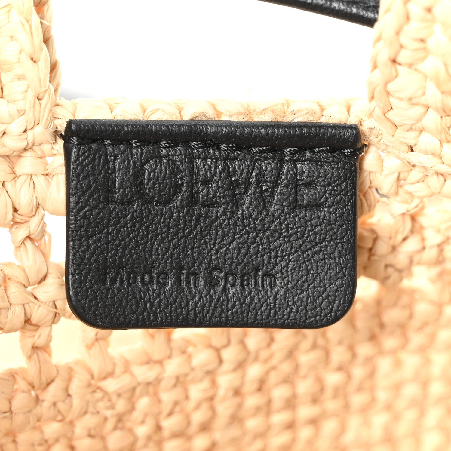 Loewe Raffia Logo Drawstring Pocket Crossbody Natural Black 6 of 10