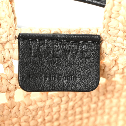 Loewe Raffia Logo Drawstring Pocket Crossbody Natural Black 6 of 10