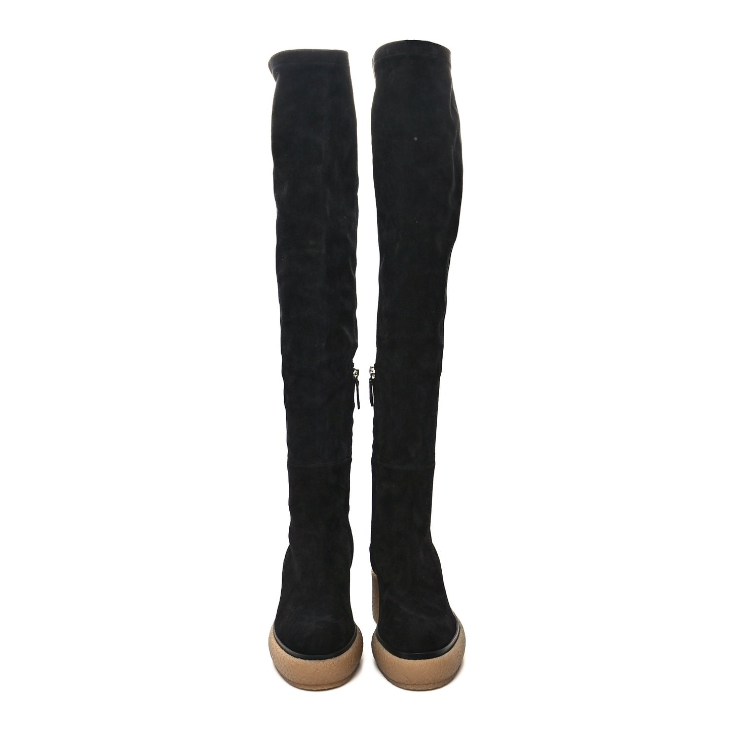 Velvet Goatskin Fallon 30 Boots 38.5 Black