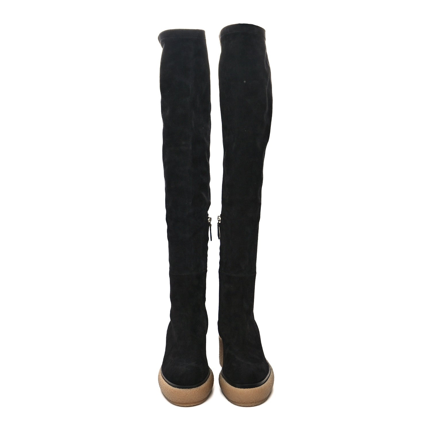 Hermes Velvet Goatskin Fallon 30 Boots 38.5 Black 2 of 7