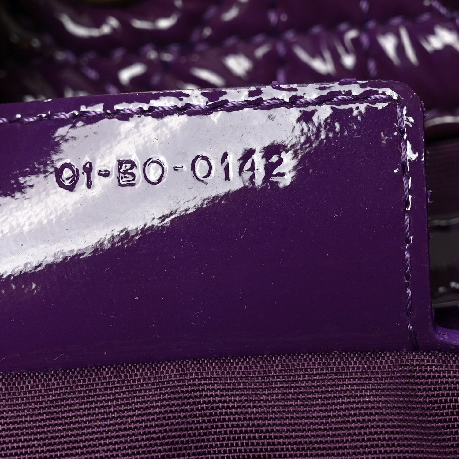 Christian Dior Patent Cannage Large Dior Soft Shopping Tote Purple 7 of 10