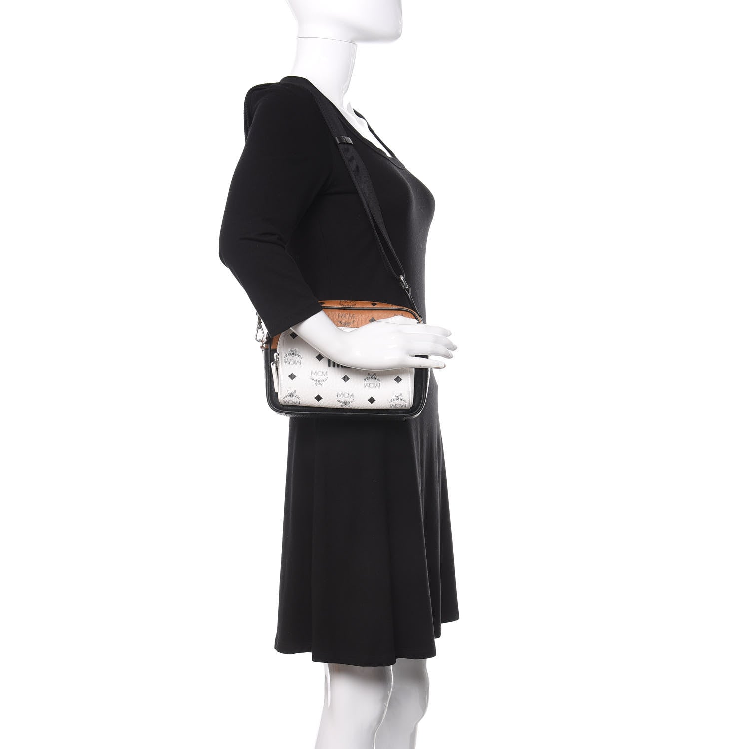 MCM Visetos Mix Small Klassik Crossbody White 2 of 11