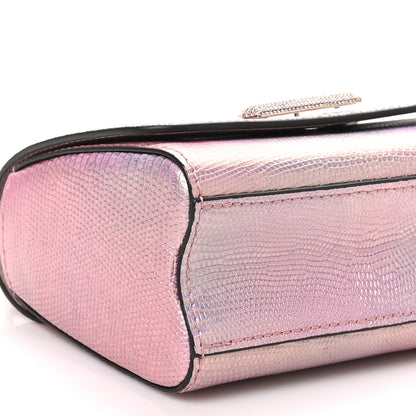 Louis Vuitton Iridescent Lizard Mini Swarovski Twist Shoulder Bag Pink 9 of 11