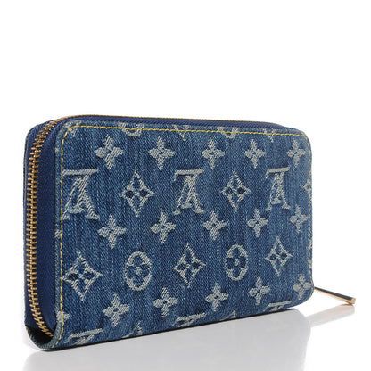 Louis Vuitton Denim Zippy Wallet Blue 3 of 8