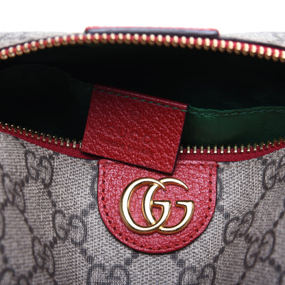 Gucci Soft GG Supreme Monogram Calfskin Medium Ophidia Cosmetic Case Beige Ebony Hibiscus Red 8 of 12