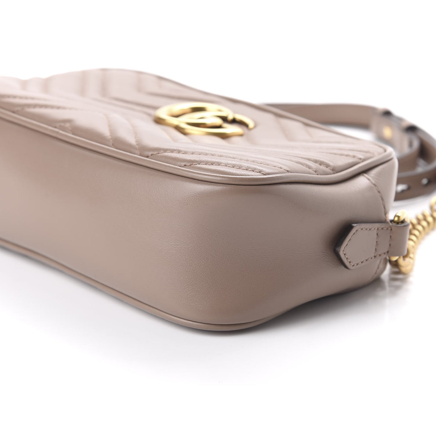 Calfskin Matelasse Small GG Marmont Chain Shoulder Bag Porcelain Rose