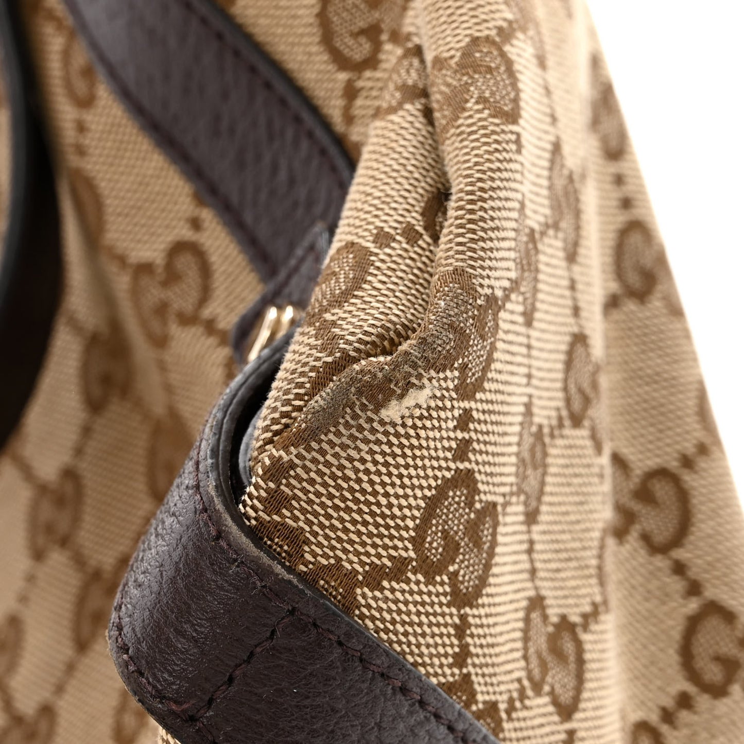 Monogram Medium Abbey Shoulder Bag Dark Brown