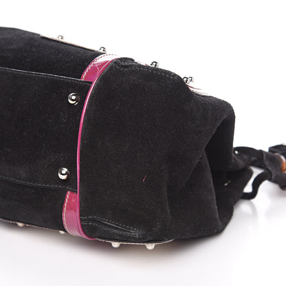 Gucci Suede Race Medium Top Handle Tote Black 9 of 11