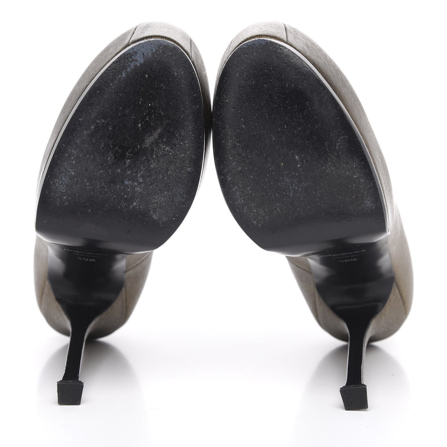 Metallic Calfskin Tribtoo 105 Platform Pumps 40.5 Black