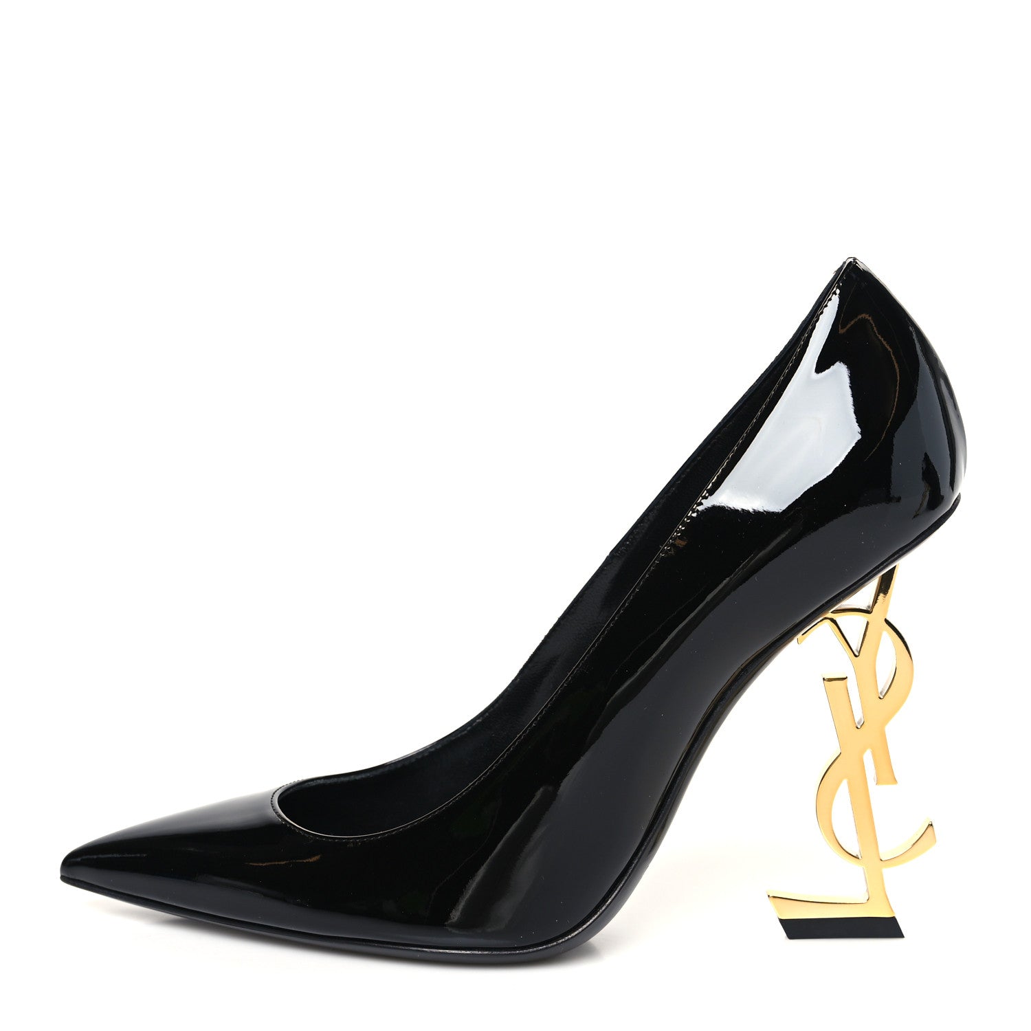 Saint Laurent Patent Opyum 110 Pumps 38.5 Black Gold 1 of 10