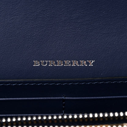 Burberry Calfskin Perforated Logo Hampshire Crossbody Navy 6 of 9
