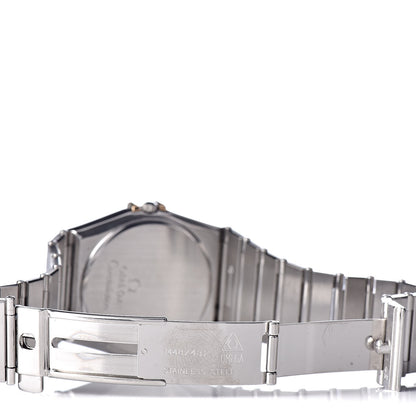 Omega Stainless Steel 18K Yellow Gold 33mm Constellation Day-Date Quartz Watch White 396.1070 5 of 6