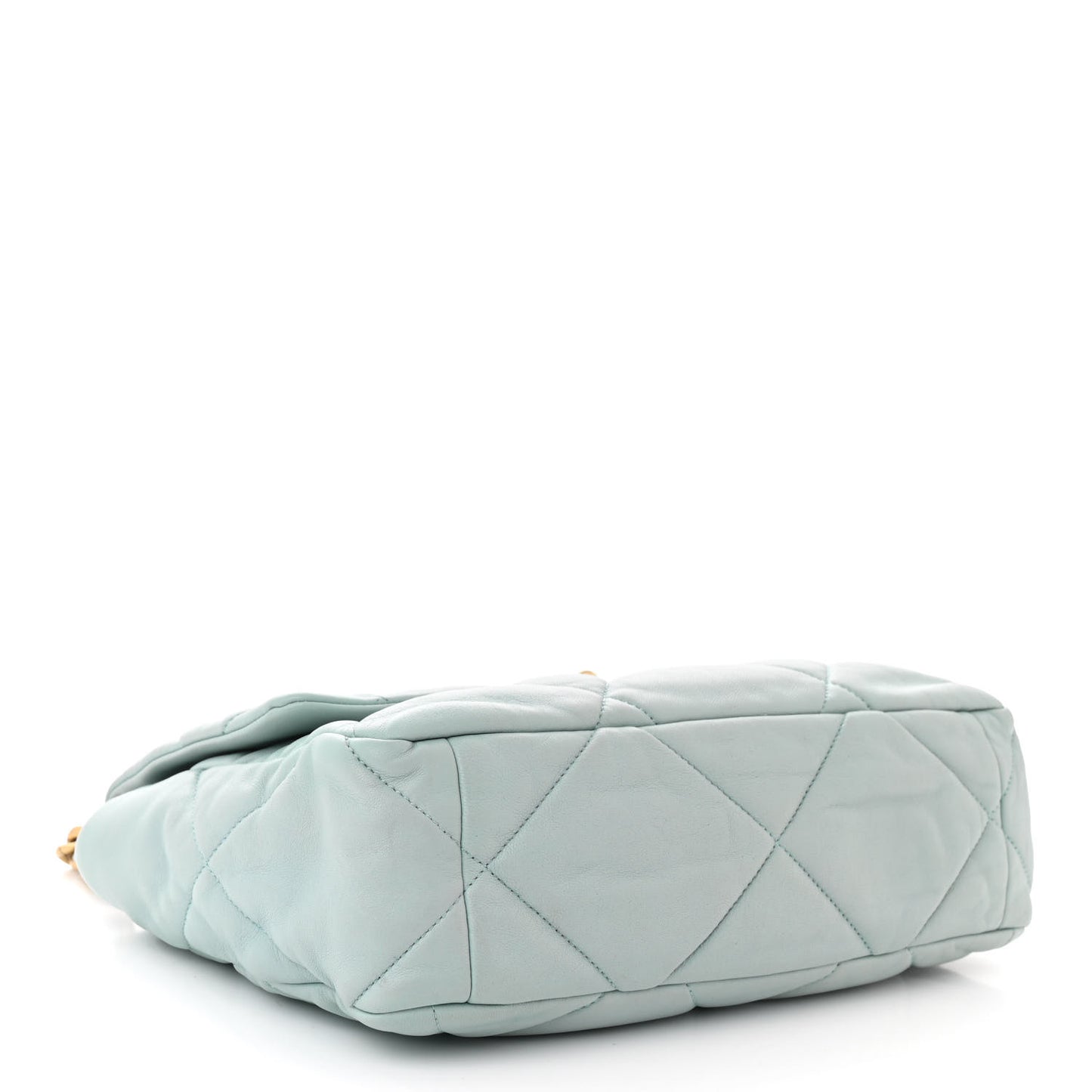 Lambskin Quilted Large Chanel 19 Flap Light Blue