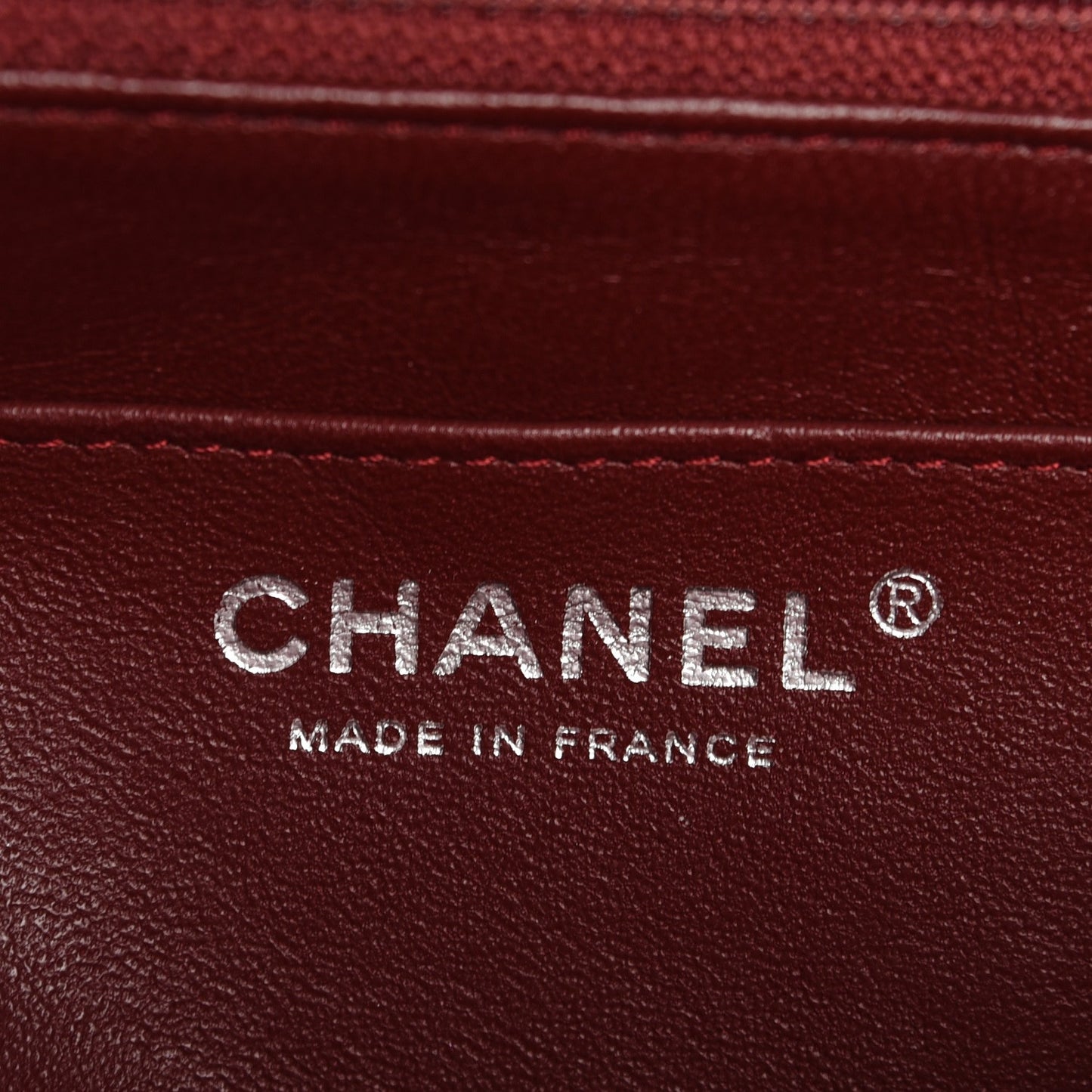 Caviar Quilted Jumbo Single Flap Dark Red