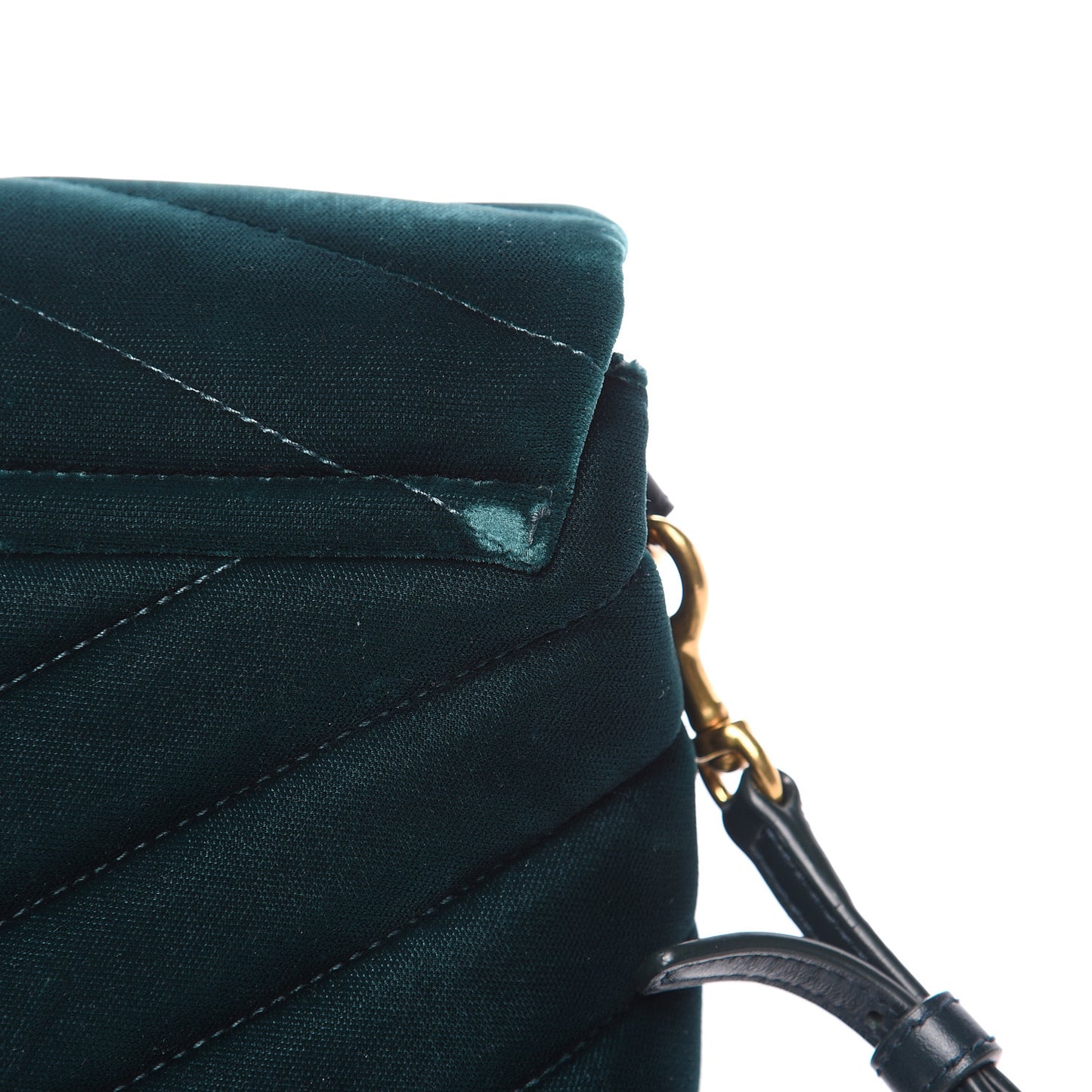 Velvet Y Quilted Monogram Toy Loulou Crossbody Bag Dark Ottanio