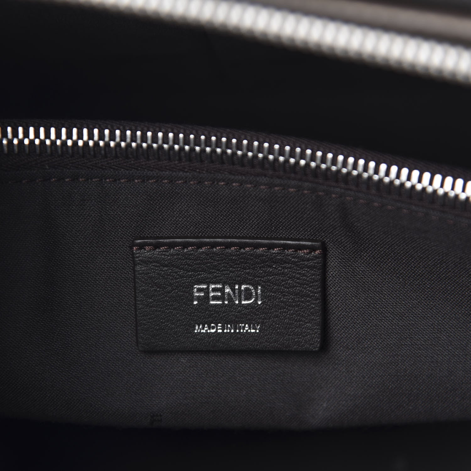 Fendi Vitello Dolce Bi-Color FF 1974 Embossed Medium By The Way Boston Bag Maya Black 8 of 11