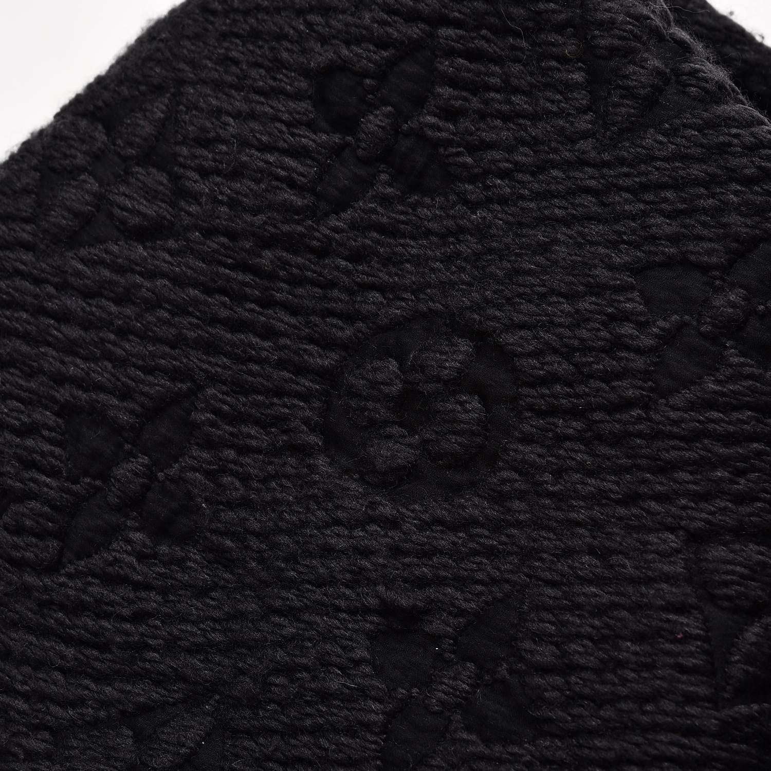 Louis Vuitton Wool Silk Logomania Scarf Charcoal Grey 5 of 7