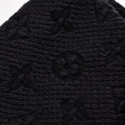 Louis Vuitton Wool Silk Logomania Scarf Charcoal Grey 5 of 7