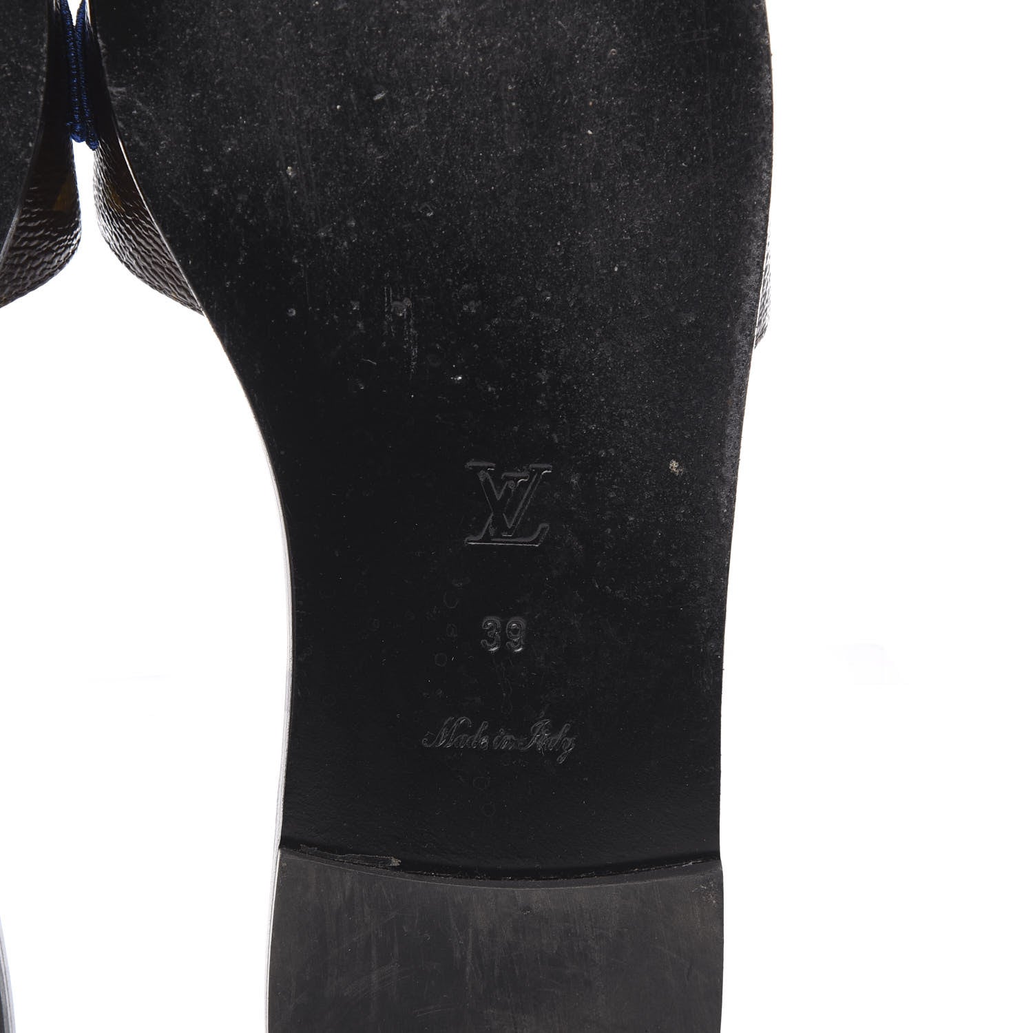 Louis Vuitton Patent Calfskin Monogram Black Heart Flat Mules 39 Cacao 7 of 10
