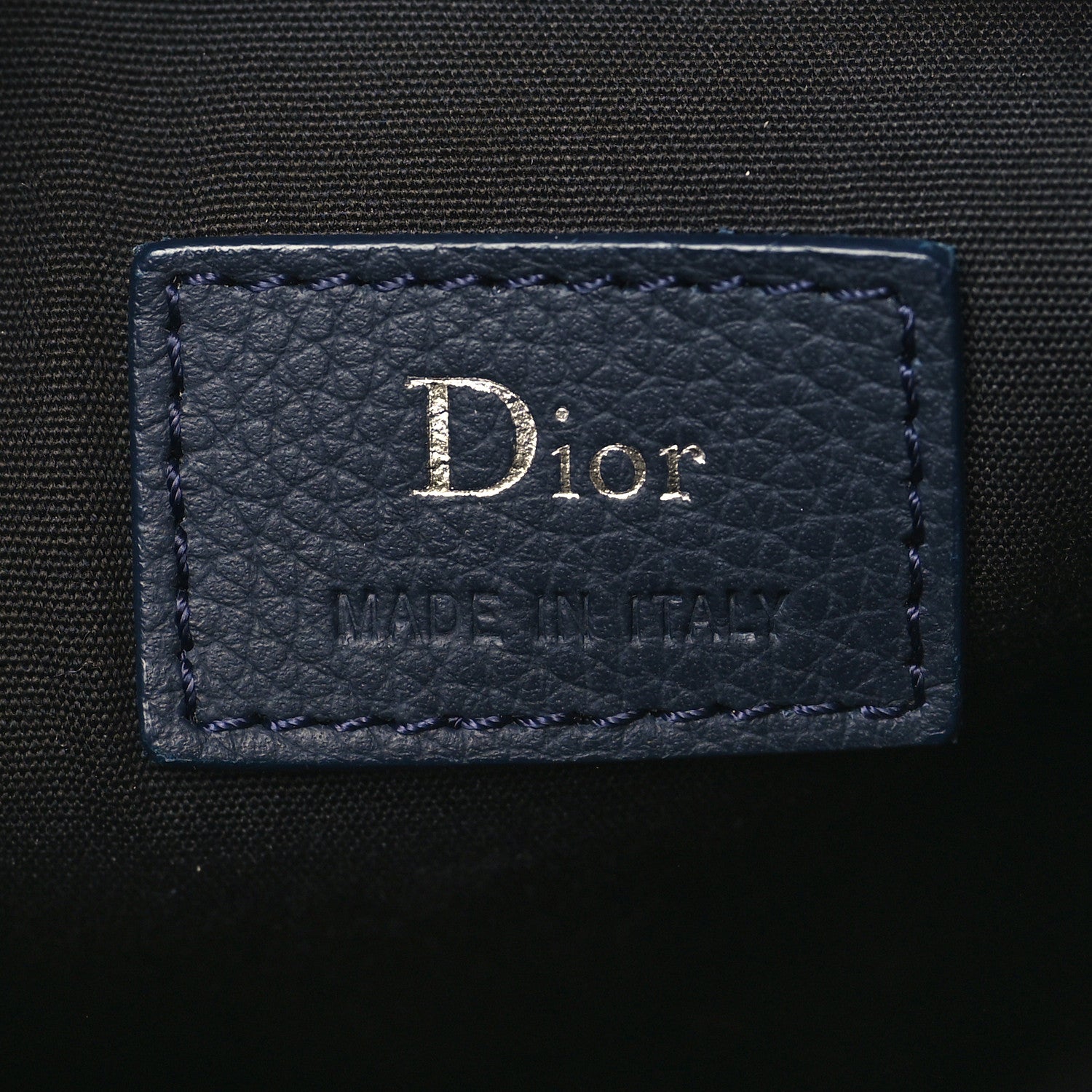 Christian Dior HOMME Grained Calfskin Mens Roller Pouch Blue 6 of 8