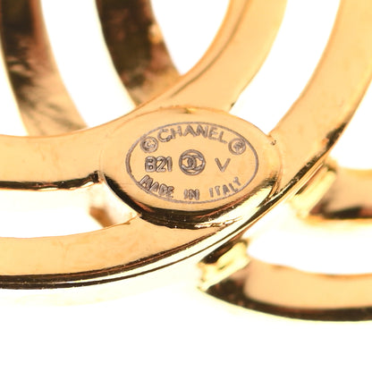 Chanel Metal Obazine CC Earrings Gold 4 of 5