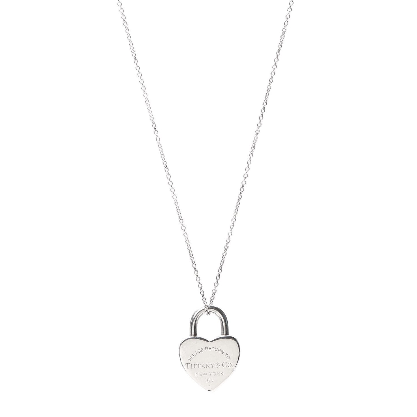 Sterling Silver Return to Heart Lock Pendant Necklace