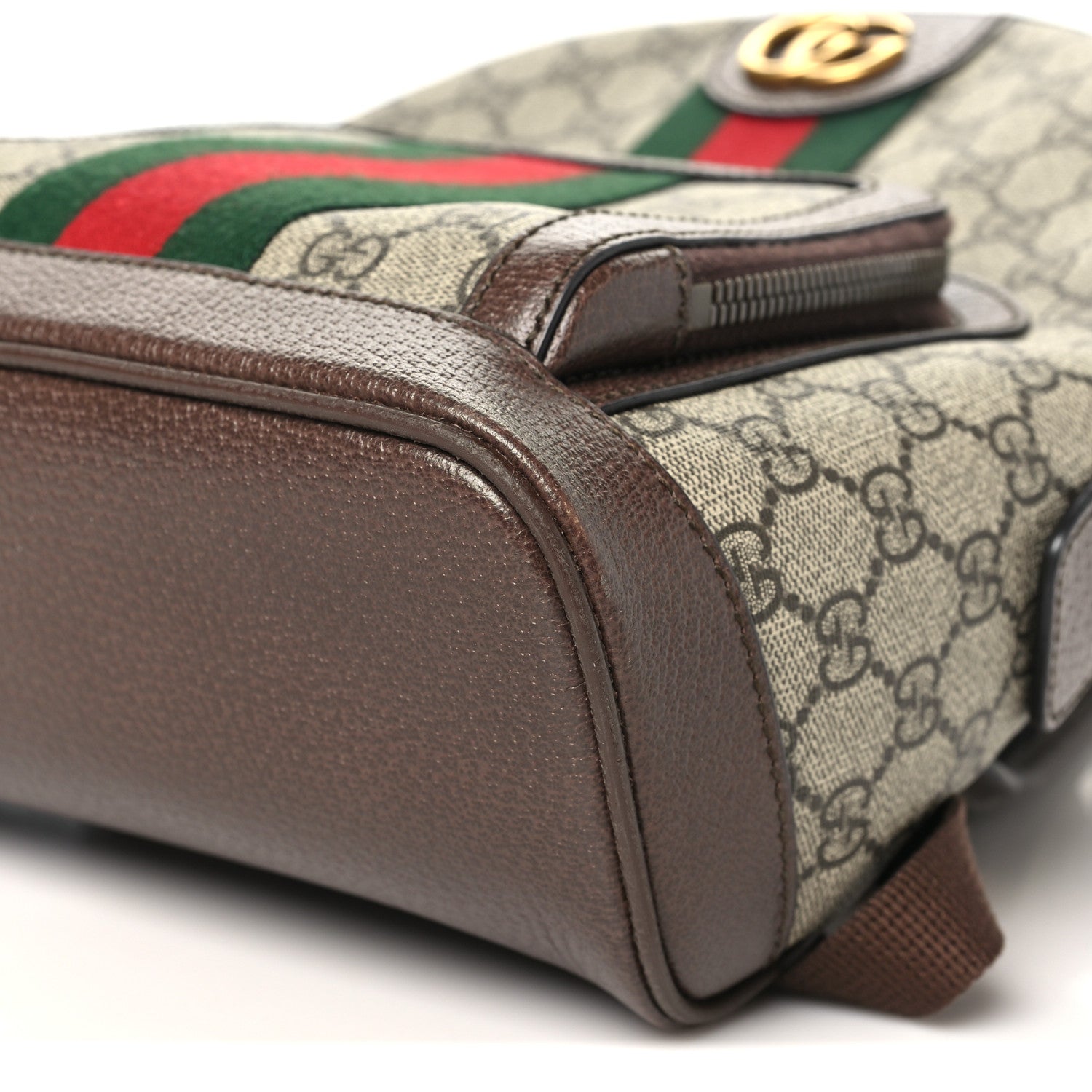 Gucci GG Supreme Monogram Calfskin Web Small Ophidia Day Backpack Beige Ebony New Acero 10 of 10
