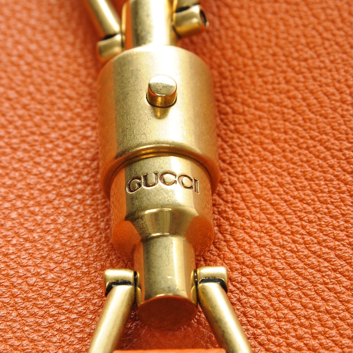 Gucci Soft Grained Calfskin Small Jackie Bucket Bag Orange 11 of 11