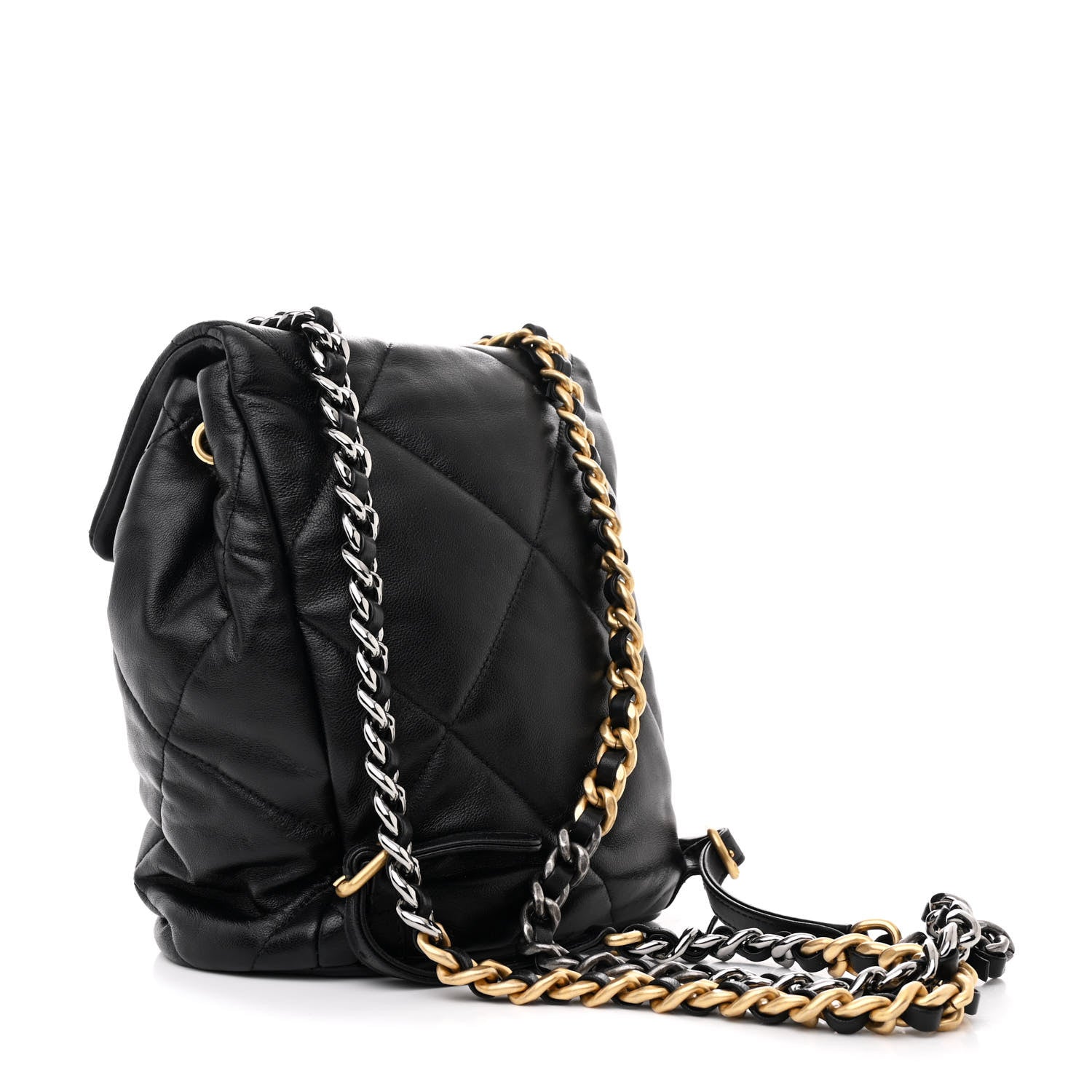 Chanel Lambskin Quilted Chanel 19 Backpack Black 3 of 10