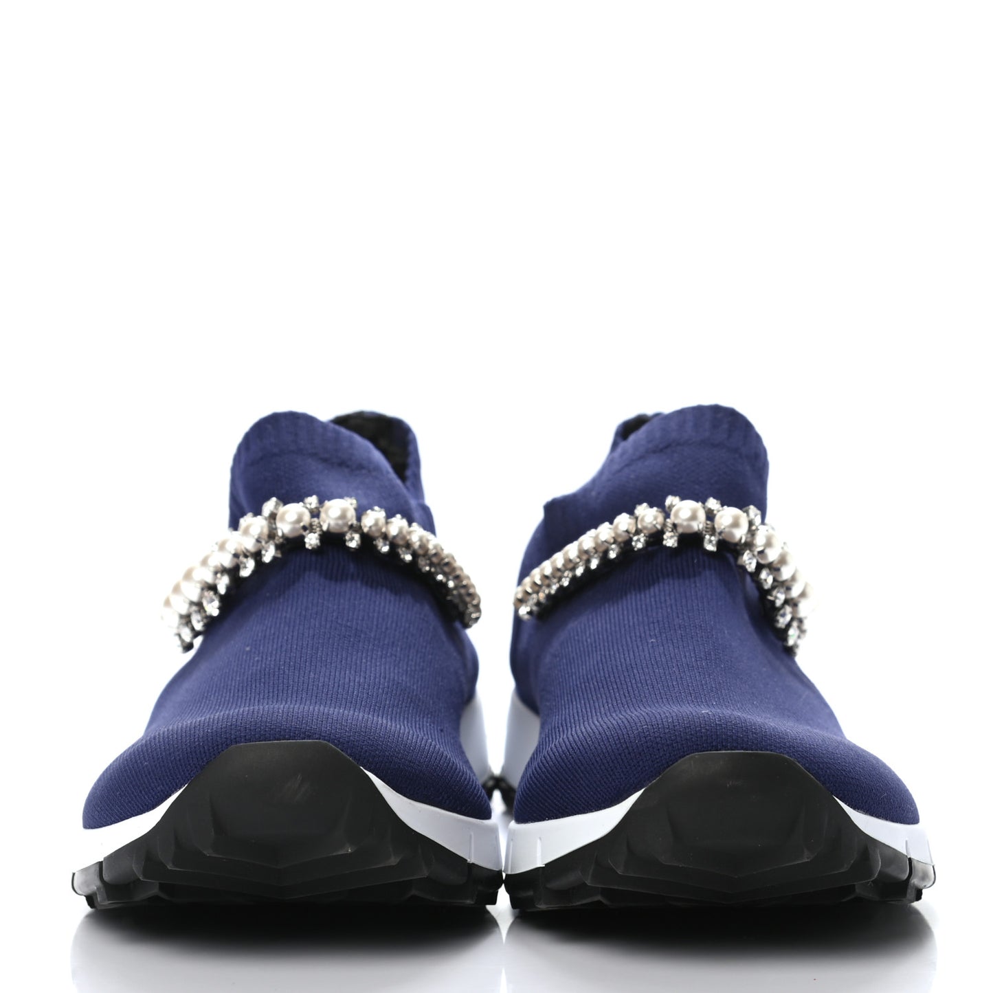 Knit Crystal Pearl Verona Sneaker 38 Navy