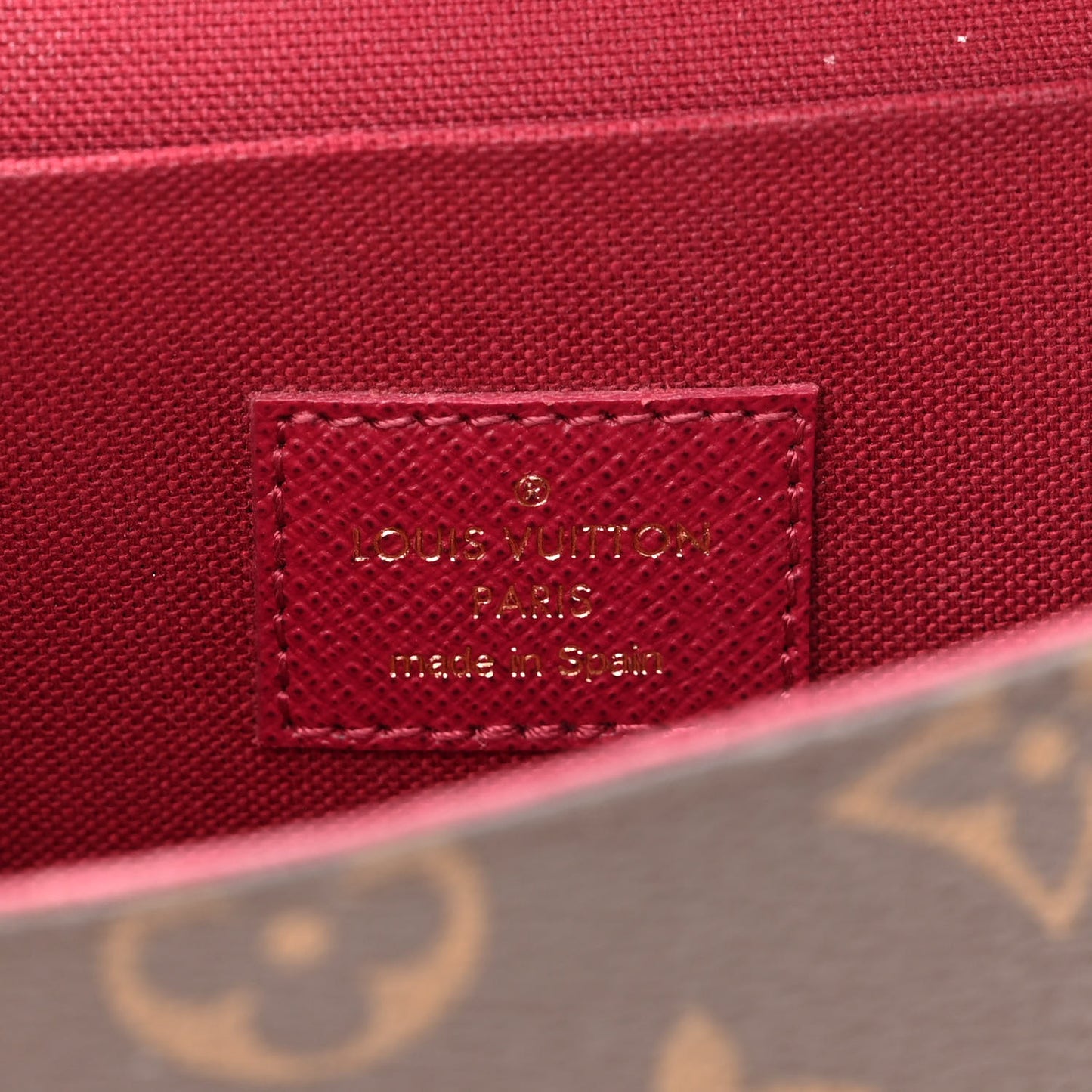 Monogram Pochette Felicie Chain Wallet Fuchsia