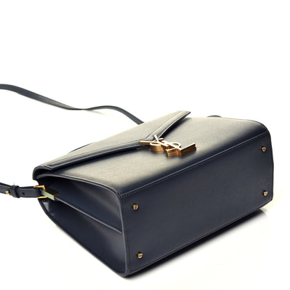 Saint Laurent Grain de Poudre Medium Classic Monogram Cassandra Top Handle Deep Marine 5 of 10