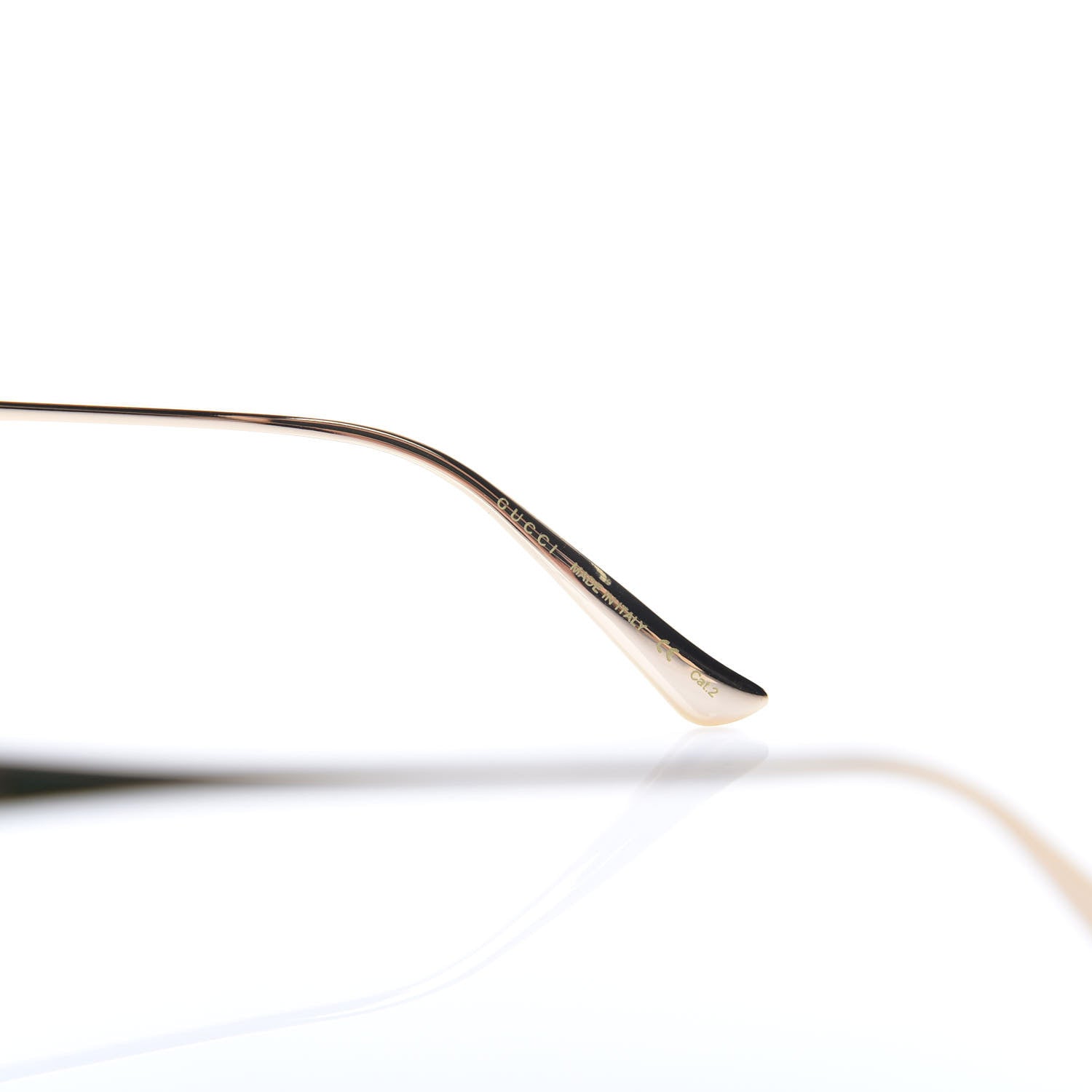 Gucci Metal Oversized Round Frame GG0225S Sunglasses Gold 6 of 8